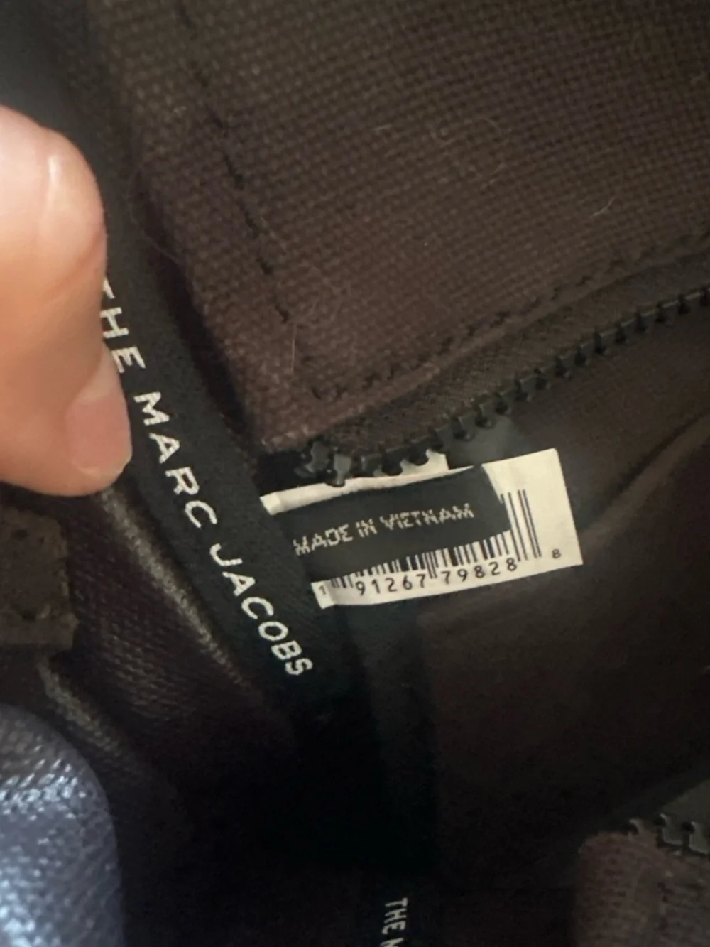 Marc Jacobs Black Canvas Tote Bag with White Logo